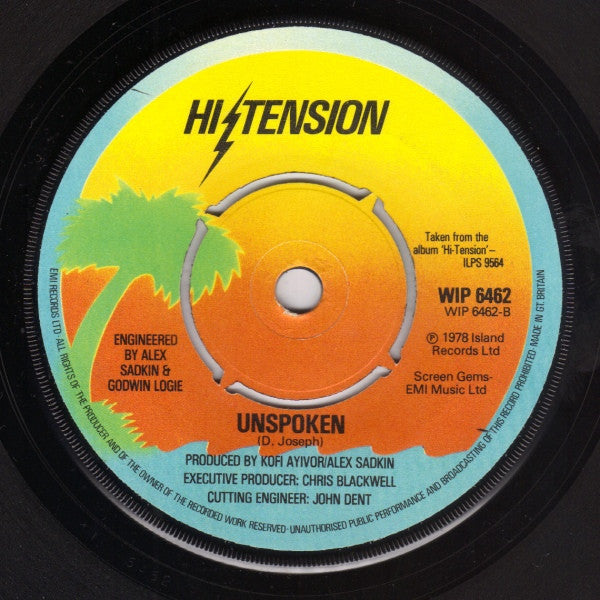 Hi-Tension : Autumn Love / Unspoken (7", Single)