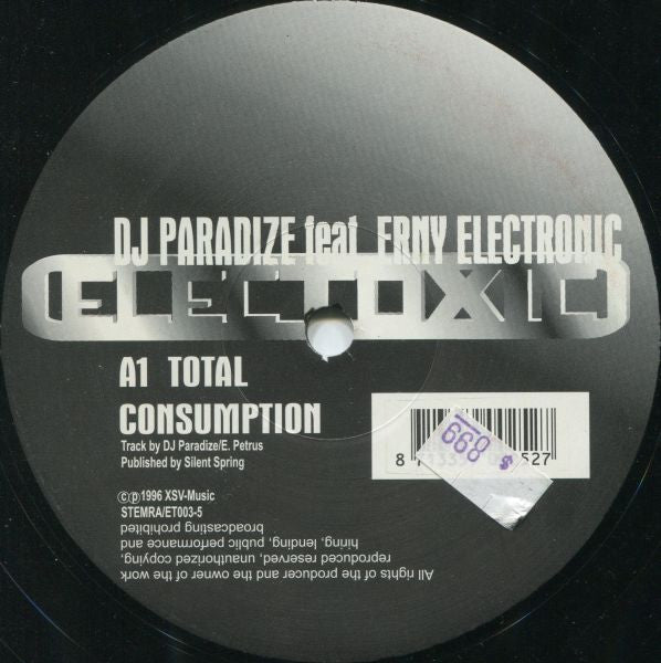 DJ Paradize Feat. Erny Electronic : Total Consumption (12")