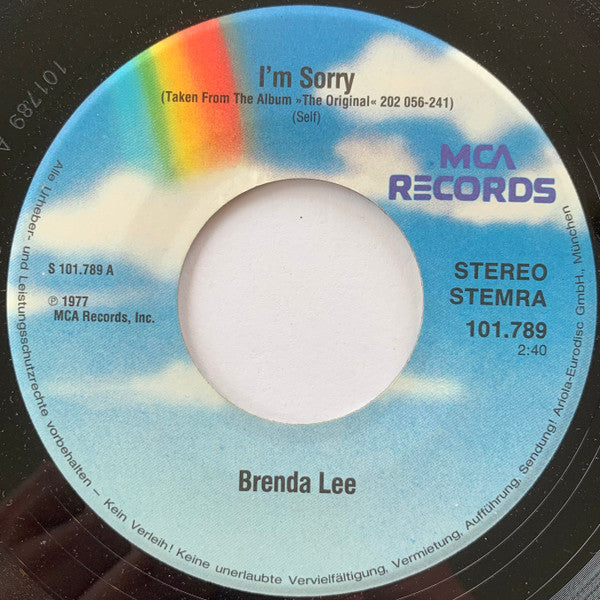 Brenda Lee : I'm Sorry / Sweet Nothin's (7", Single)