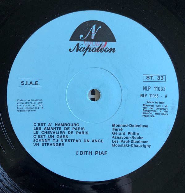 Edith Piaf : C'est A Hambourg (LP, Comp, RE)