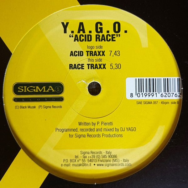 Y.A.G.O. : Acid Race (12")