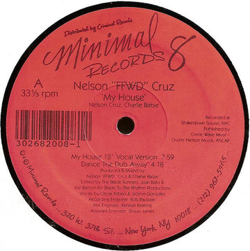 Nelson Cruz : My House (12")