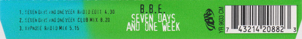 B.B.E. : Seven Days & One Week (CD, Maxi)