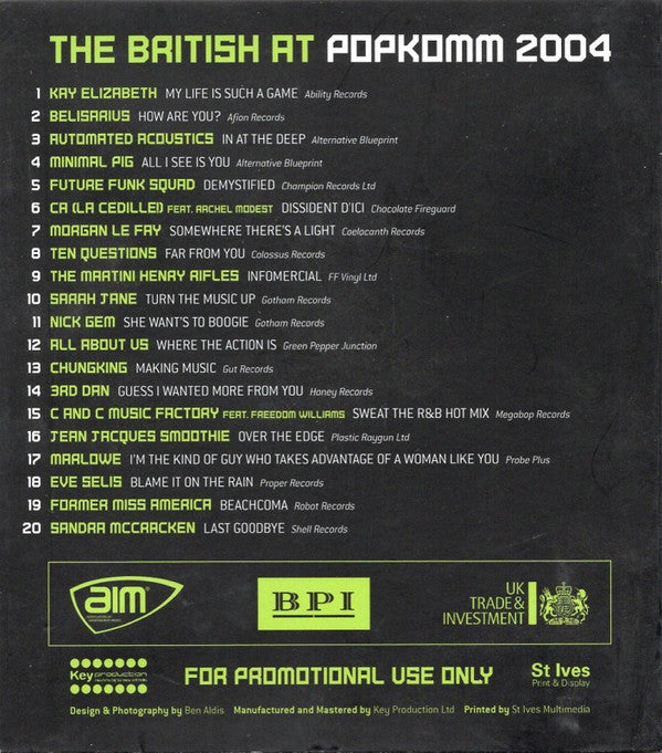 Popkomm : The British At Popkomm 2004 (CD, Promo)