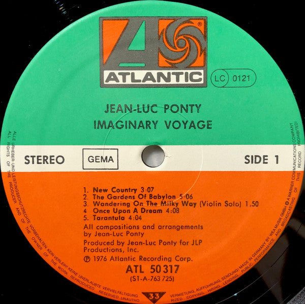 Jean-Luc Ponty : Imaginary Voyage (LP, Album)