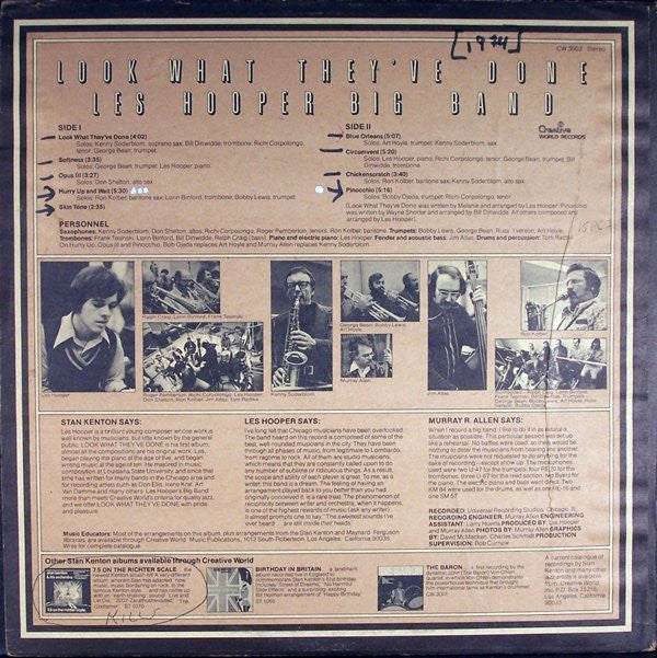 Les Hooper Big Band : Look What They've Done (LP, Album)