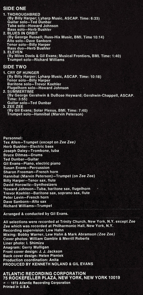 Gil Evans : Svengali (LP, Album, Quad)
