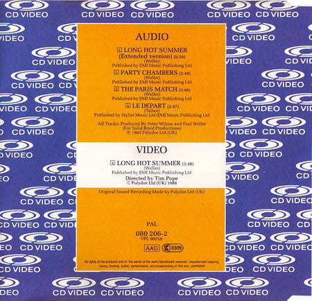 The Style Council : À Paris (CDV, 5", Single, PAL)