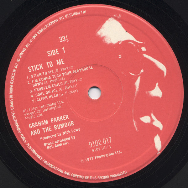 Graham Parker And The Rumour : Stick To Me (LP, Album)