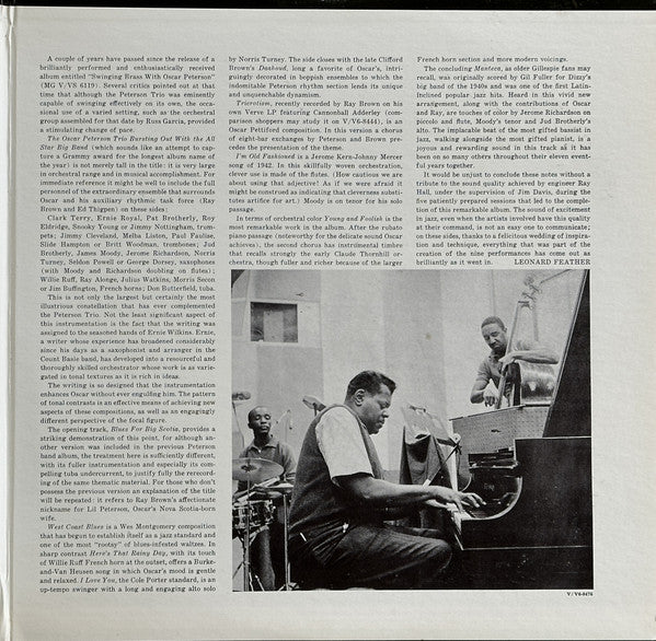 The Oscar Peterson Trio : Bursting Out With The All-Star Big Band! (LP, Album, Mono, MGM)