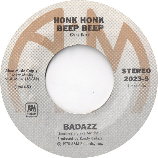 Randy Badazz : Honk Honk Beep Beep / Hot Box (You Gotta Get Hot) (7", Single, Styrene, Ter)