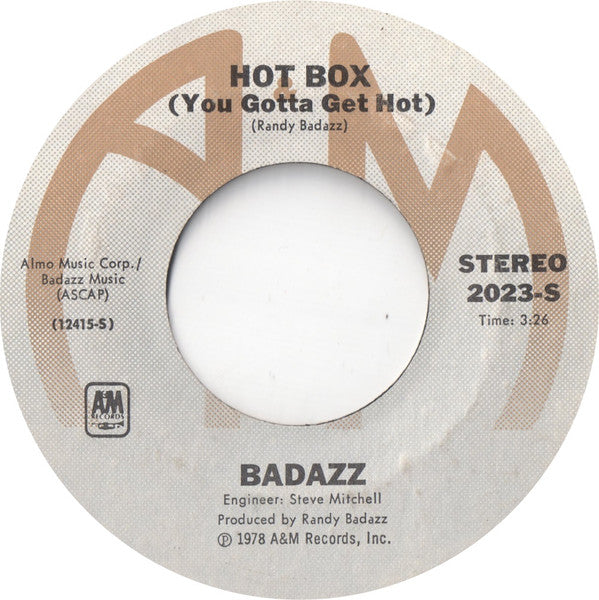 Randy Badazz : Honk Honk Beep Beep / Hot Box (You Gotta Get Hot) (7", Single, Styrene, Ter)