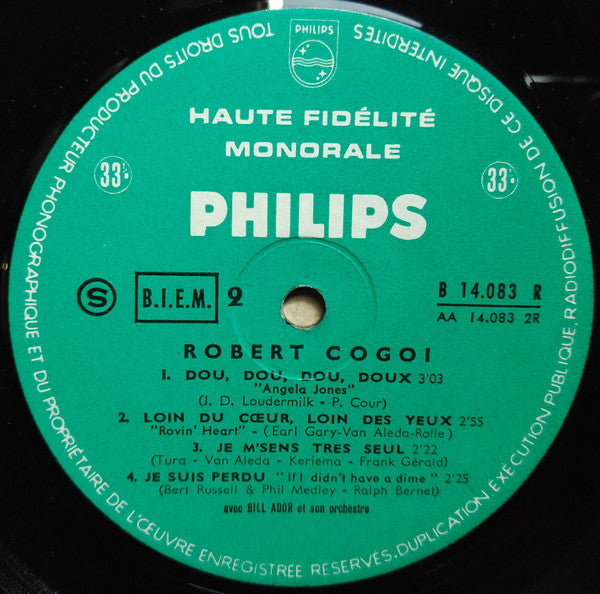 Robert Cogoi : Je Serais Mieux Chez Moi (10", Album, Mono)