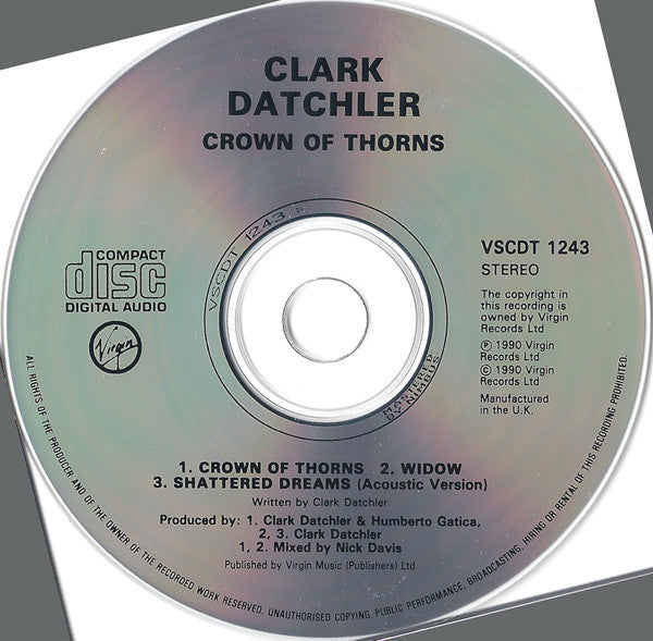 Clark Datchler : Crown Of Thorns (CD, Single)