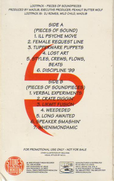 Lootpack : Pieces Of Soundpieces (Cass, Mixtape, Promo, Smplr)