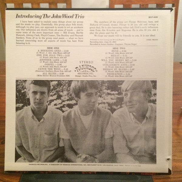 The John Wood Trio : Introducing The John Wood Trio (LP, Album)