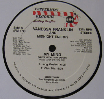 Vanessa Franklin And Midnight Energy : My Mind (12")