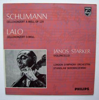 Janos Starker, Robert Schumann, Édouard Lalo, Stanislaw Skrowaczewski, London Symphony Orchestra : Schumann And Lalo Cello Concertos (LP, Mono)