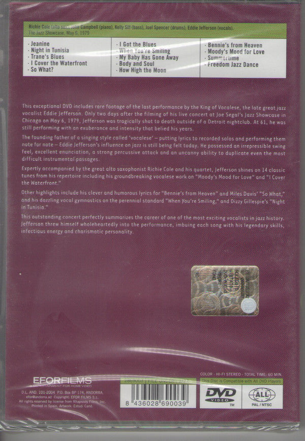 Eddie Jefferson : In Concert (DVD-V, NTSC, PAL, All)