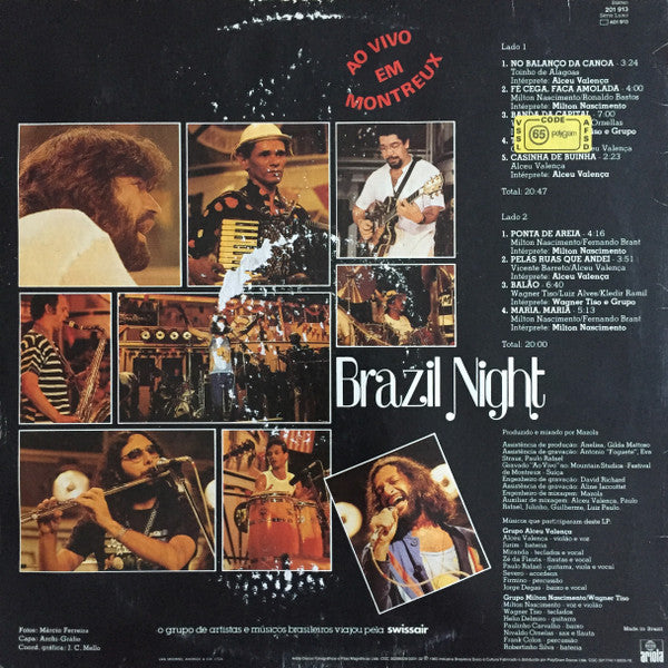 Alceu Valença, Milton Nascimento, Wagner Tiso : Brazil Night - Ao Vivo Em Montreux (LP, Comp)