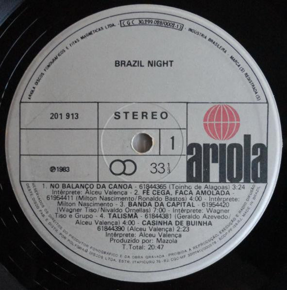 Alceu Valença, Milton Nascimento, Wagner Tiso : Brazil Night - Ao Vivo Em Montreux (LP, Comp)
