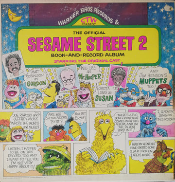 Sesame Street Starring Sesame Street Original Cast : The Official Sesame Street 2 Book-And-Record Album (LP, Album, Ter)