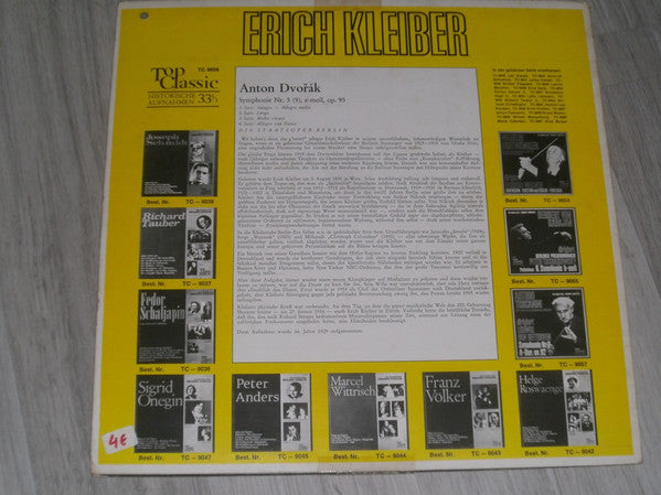 Erich Kleiber, Antonín Dvořák : Erich Kleiber - Staatsoper Berlin - Dirigiert Anton Dvorak: Symphonie Nr. 5 E-moll Op. 95 "Aus Der Neuen Welt" (LP, Album, Mono, RM)