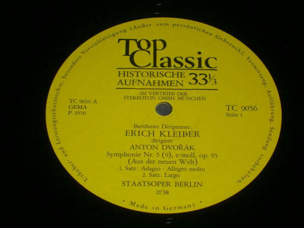 Erich Kleiber, Antonín Dvořák : Erich Kleiber - Staatsoper Berlin - Dirigiert Anton Dvorak: Symphonie Nr. 5 E-moll Op. 95 "Aus Der Neuen Welt" (LP, Album, Mono, RM)