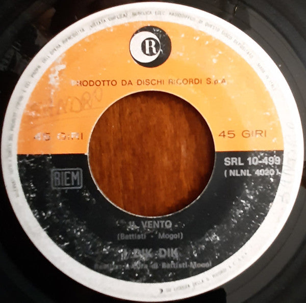 I Dik Dik : Il Vento (7")