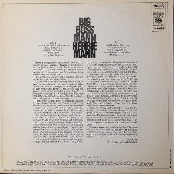 Herbie Mann : Big Boss Mann (LP, Album, RE)