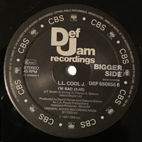 LL Cool J : I'm Bad (12", Maxi)