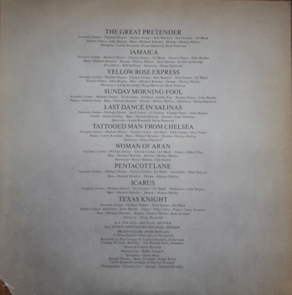 Michael Dinner : The Great Pretender (LP, Album)