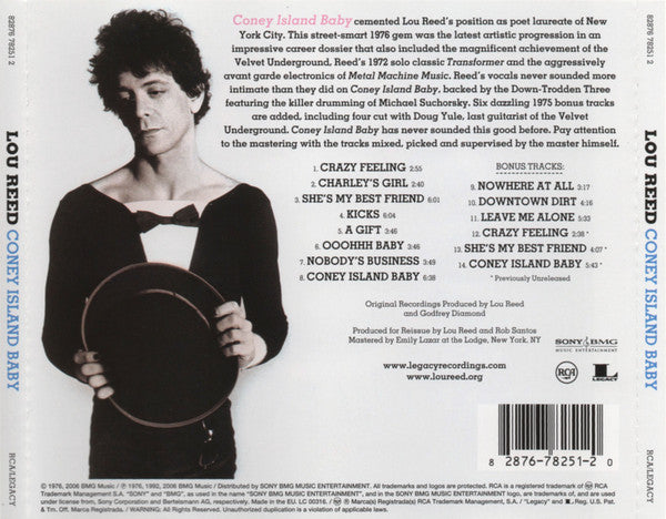 Lou Reed : Coney Island Baby (CD, Album, RE, RM, Exp)