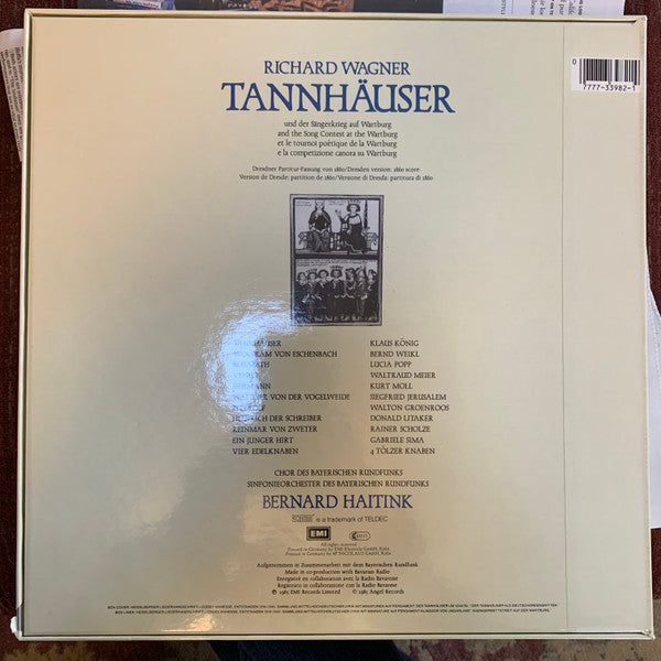 Richard Wagner / Bernard Haitink, Symphonie-Orchester Des Bayerischen Rundfunks : Tannhäuser (3xLP, RM + Box)