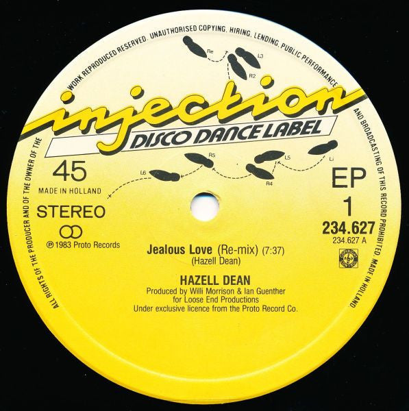 Hazell Dean : Jealous Love (Re-Mix) (12", M/Print)
