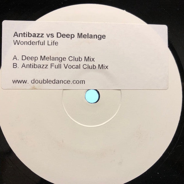 Antibazz Vs. Deep Melange : Wonderful Life (12", Promo, W/Lbl)