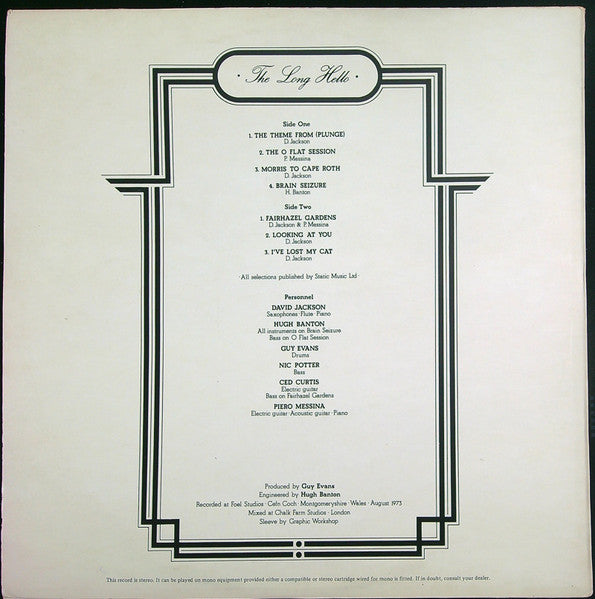 David Jackson, Guy Evans, Hugh Banton : The Long Hello (LP, Album, RE)