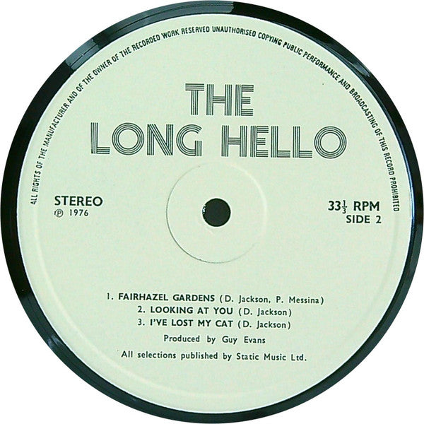 David Jackson, Guy Evans, Hugh Banton : The Long Hello (LP, Album, RE)