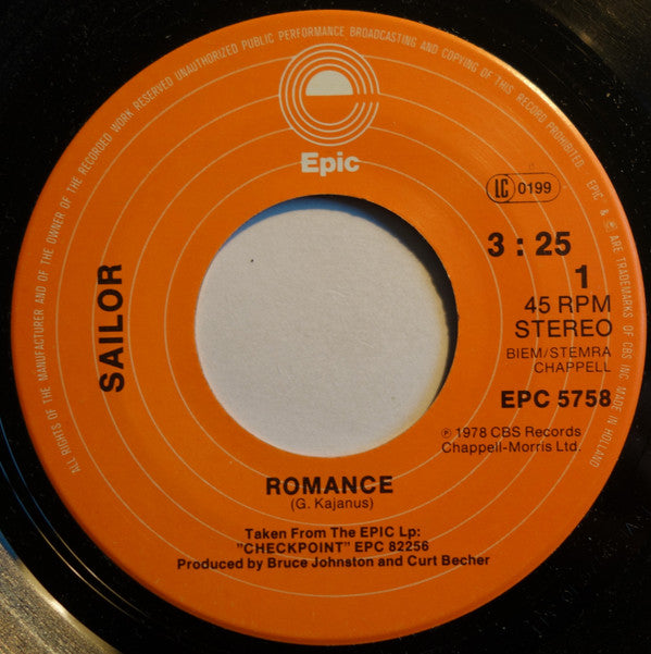 Sailor : Romance  (7")