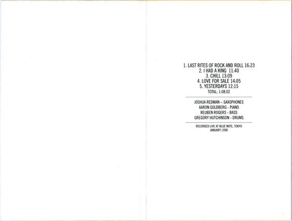 Joshua Redman Quartet : Love For Sale / Live In Tokyo (DVD-V, NTSC)