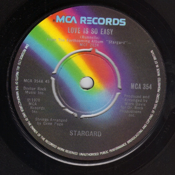 Stargard : Love Is So Easy (7", Single)