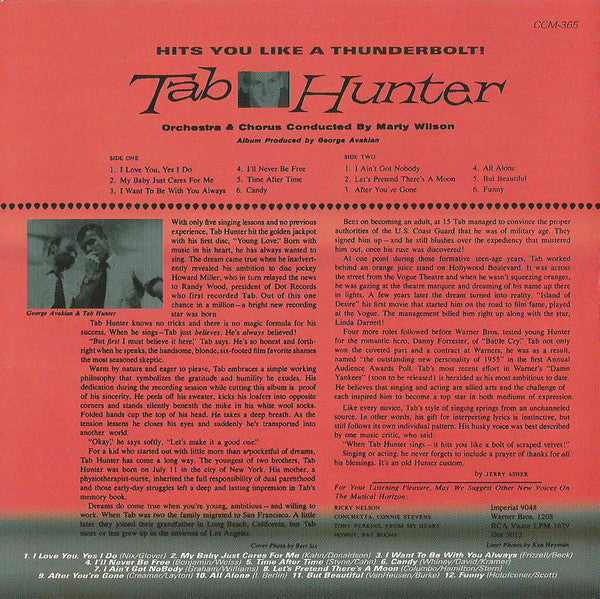 Tab Hunter : Tab Hunter (CD, Album)