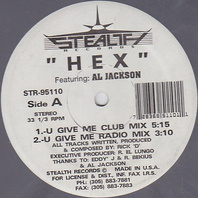 Hex (8) Feat. Al Jackson : U Give Me / Taste This (12", Ltd, Gre)