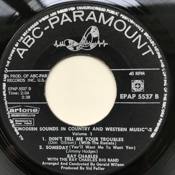Ray Charles : Modern Sounds In Country And Western Music Volume Two 1 (7", EP)