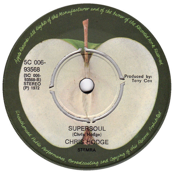 Chris Hodge (2) : We're On Our Way (7", Single, Pus)