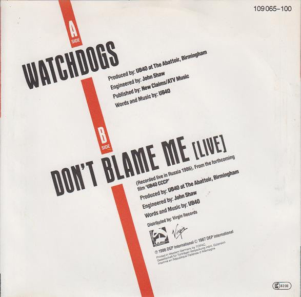 UB40 : Watchdogs (7", Single)