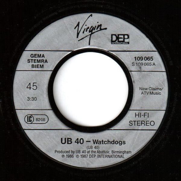 UB40 : Watchdogs (7", Single)