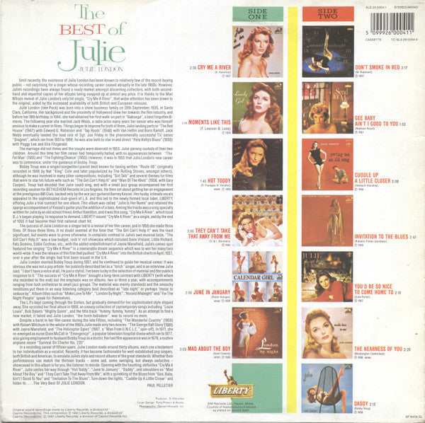 Julie London : The Best Of Julie (LP, Comp, RE)