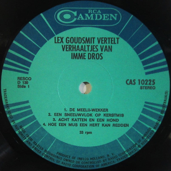 Lex Goudsmit, Imme Dros : Lex Goudsmit Vertelt Verhaaltjes Van Imme Dros (LP, Album)