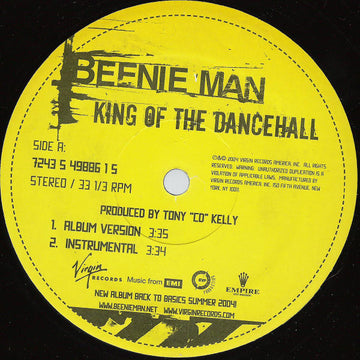 Beenie Man : King Of The Dancehall (12")